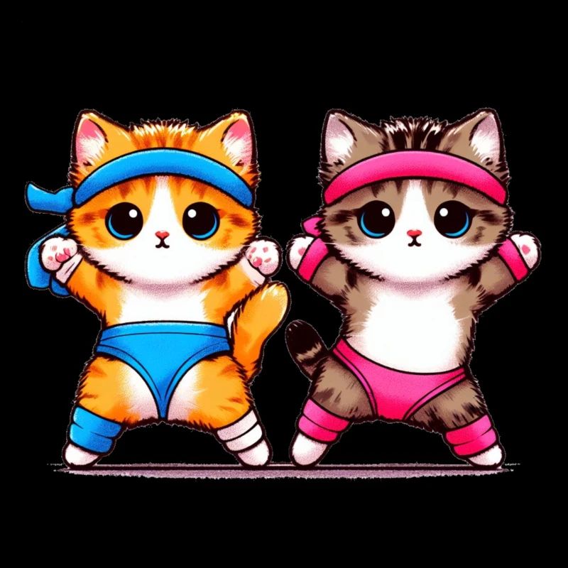 Aerobic kittens 80s style