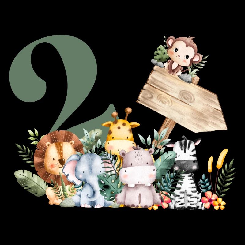 2nd Birthday Personalized Safari
