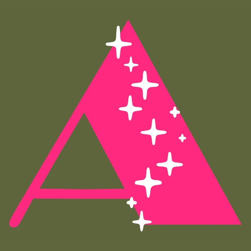 Letter A Glitter