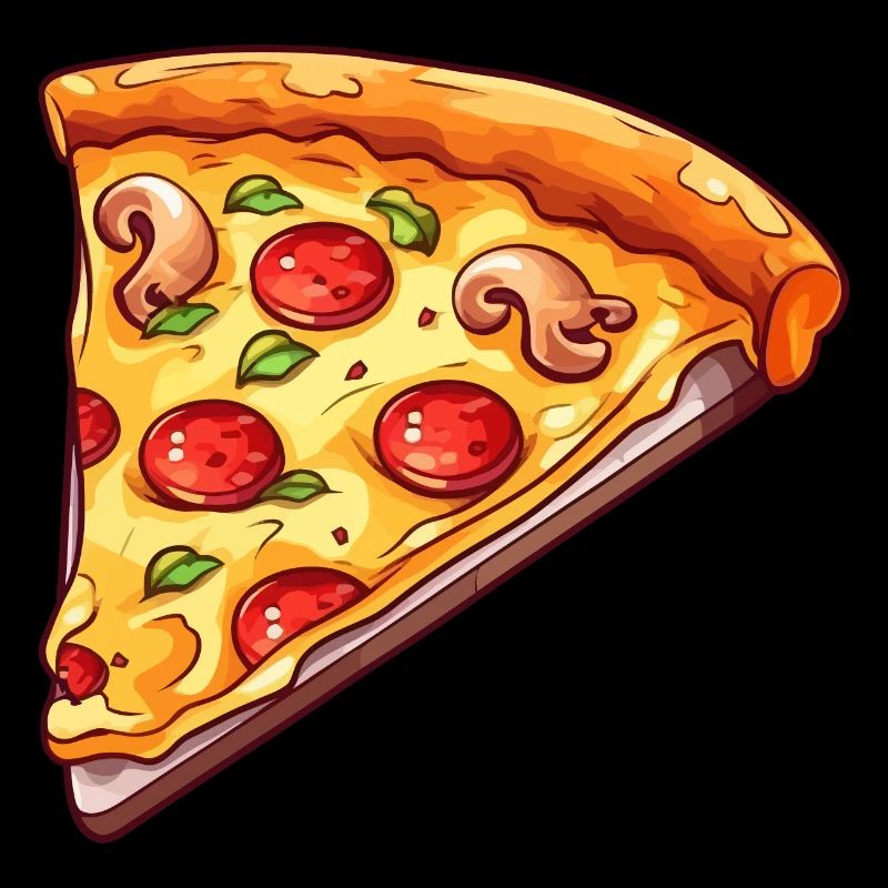Pizza slice with vegan topping for pizza makers