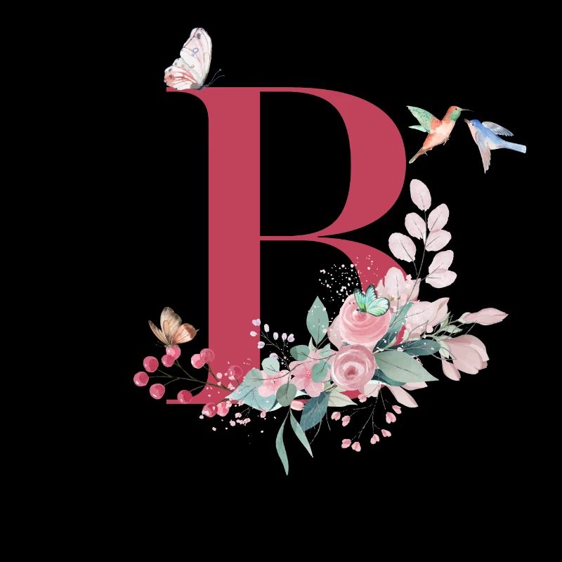 Buchstabe b floral - Geschenkidee
