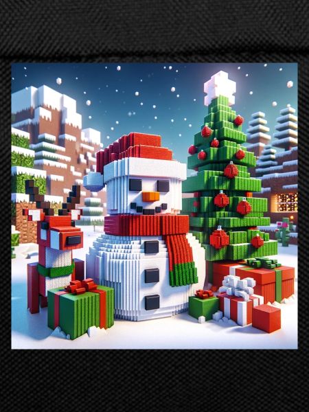 Schneemann Pixel Weihnachten