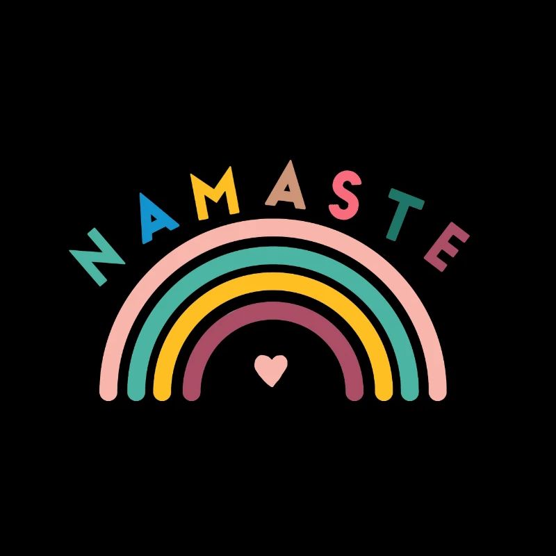 Namaste! Regenbogen, personalisierbar