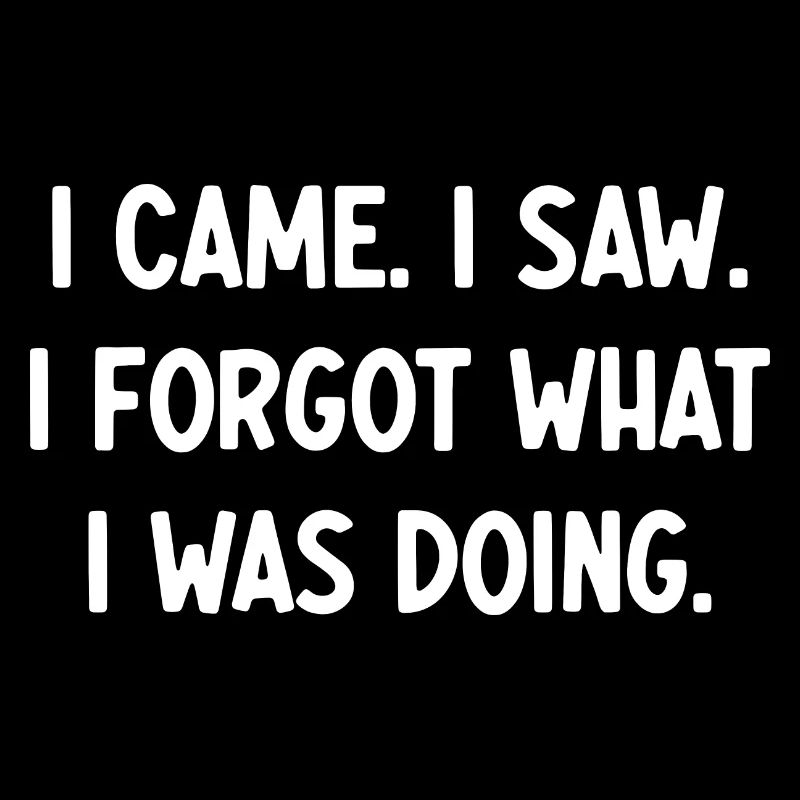 I Cam, I Saw, I Forgot What I Was Doing Forgetful
