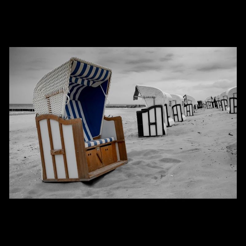 Strandkorb an der Ostsee