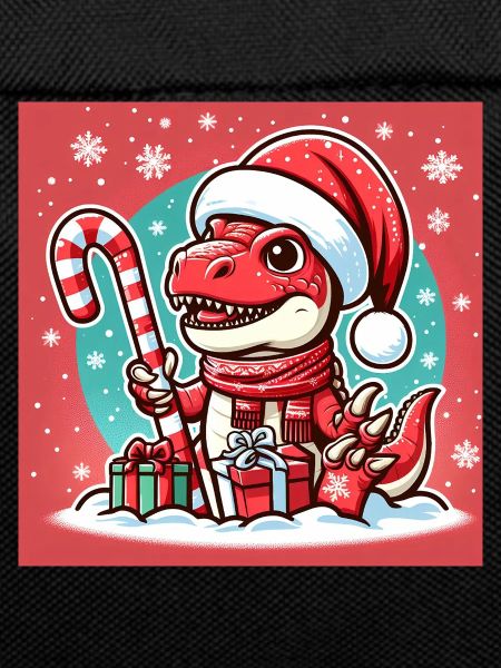 Red Christmas Dinosaur