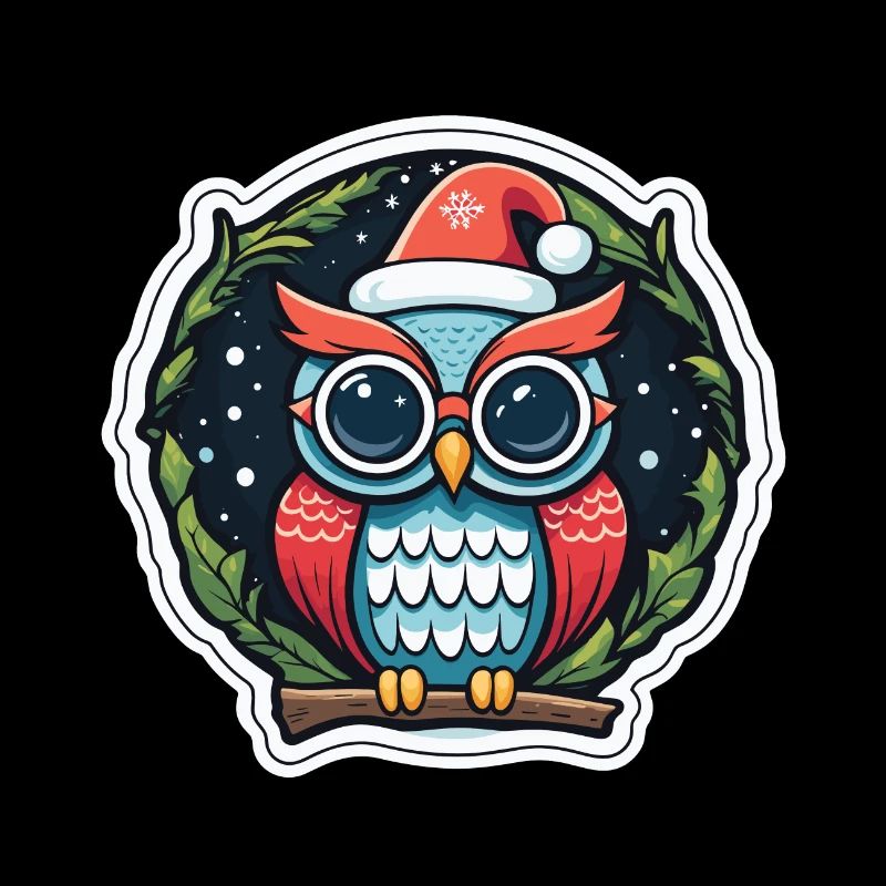 Owl Christmas Drawing