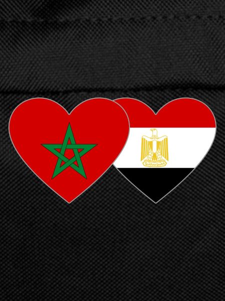 Morocco Egypt Flag Heart