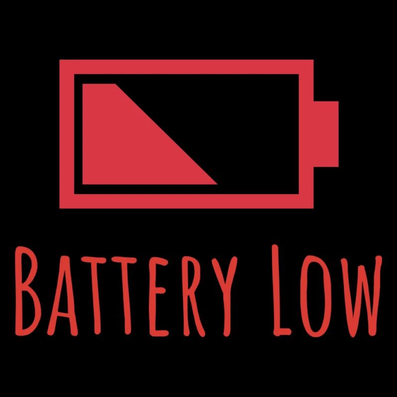 Battery Low Icon and Text