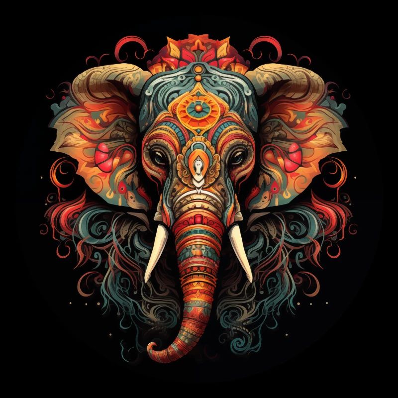 Mandala Female Elephant