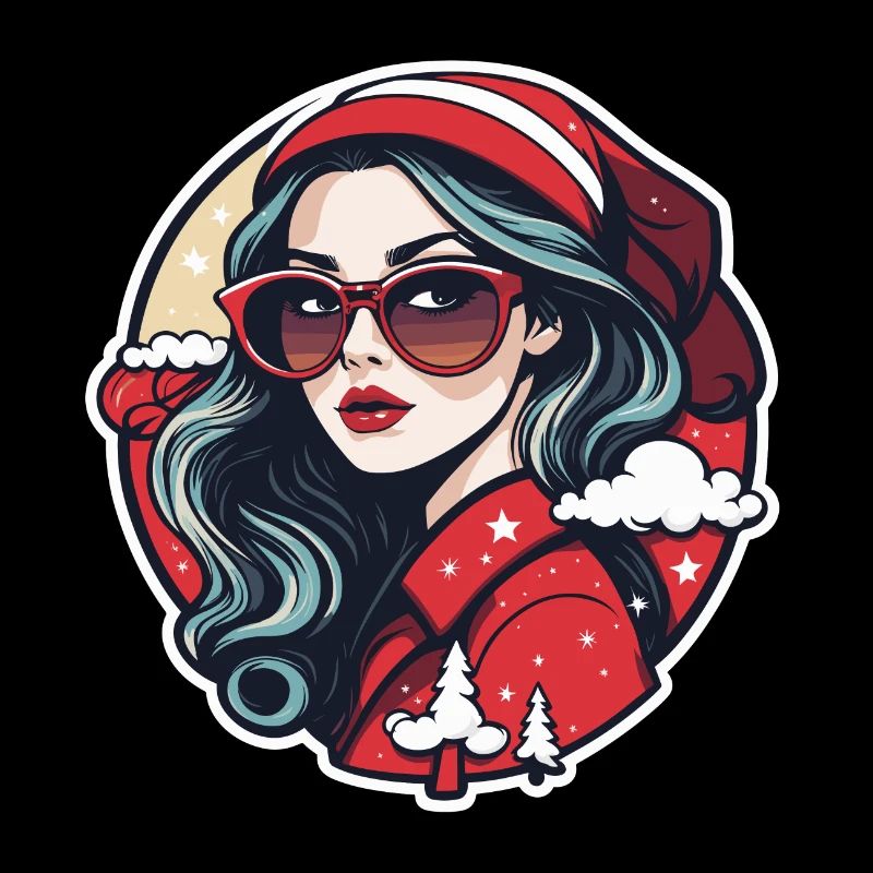 Mädchen Weihnachten Illustration
