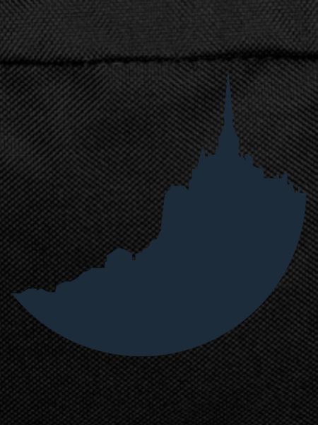 Mont Saint Michel blue silhouette