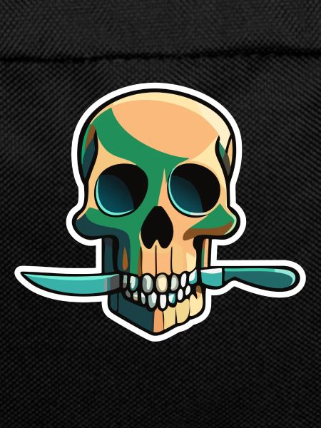 dead head with knife