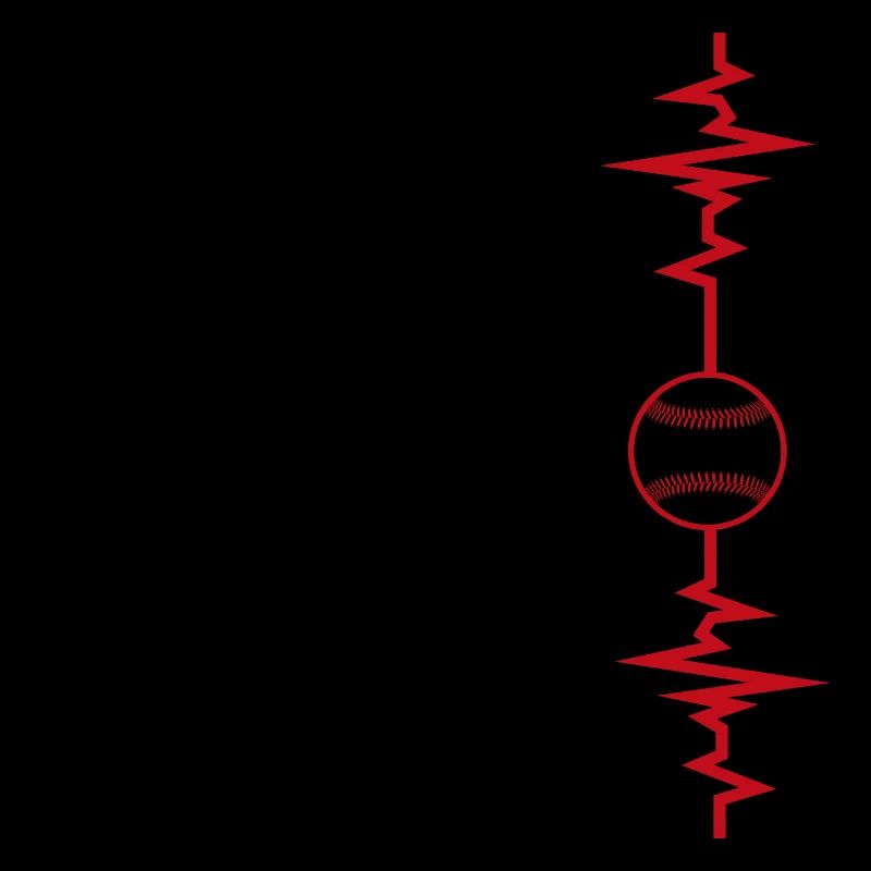 Baseball Herzschlag Baseball Geschenkidee