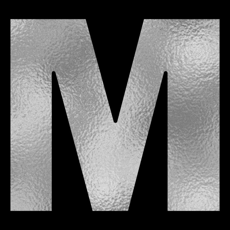 Buchstabe M Silber