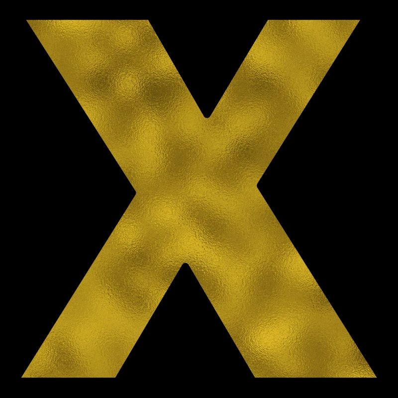 Letter X Gold