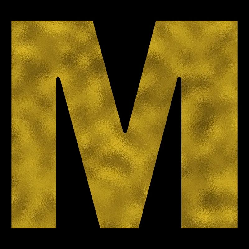 Letter M Gold