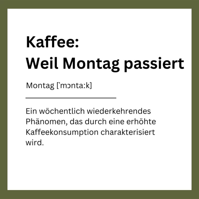 Café parce que le lundi arrive