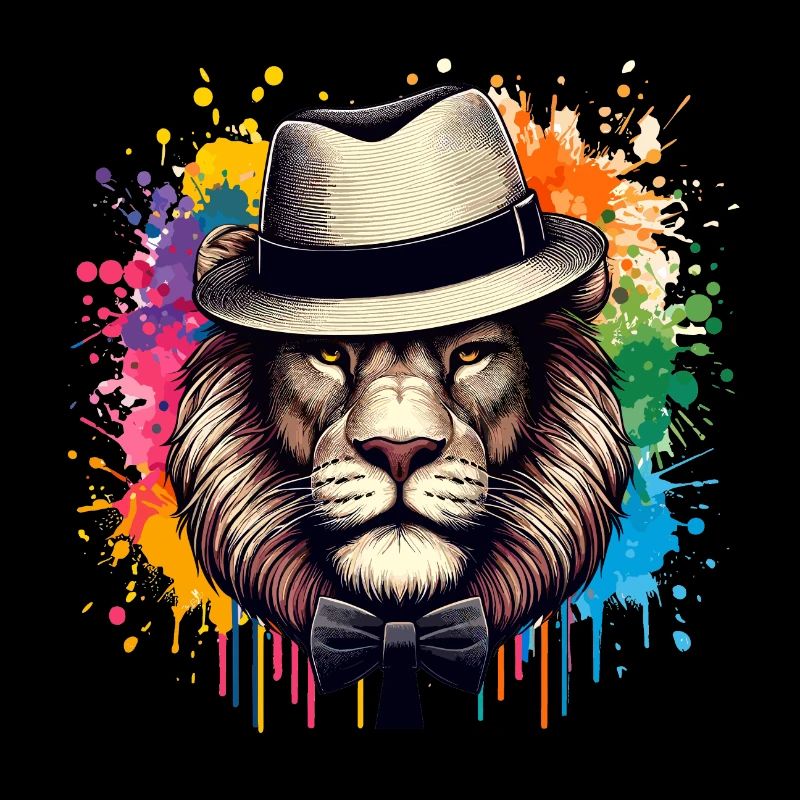 Lion with bow tie