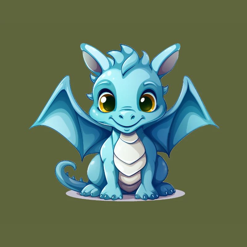 Kleiner blauer Drache