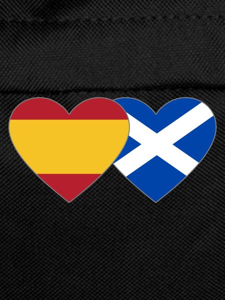 Spain Scotland Flag Heart