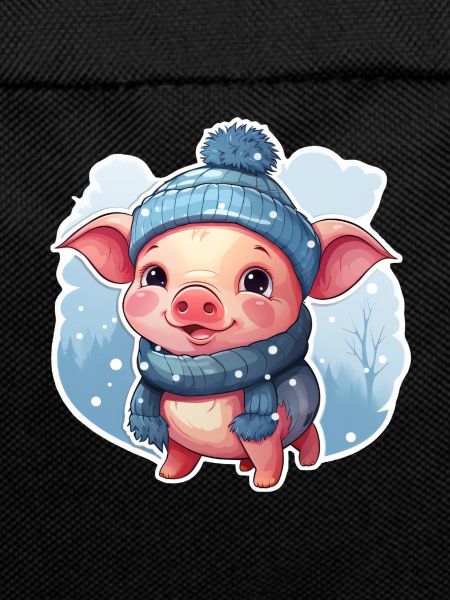 Cheerful Snow Pig