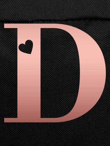 letter D rose gold