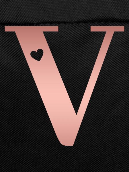 letter V rose gold