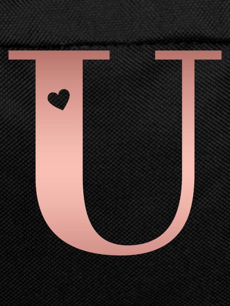 letter U rose gold