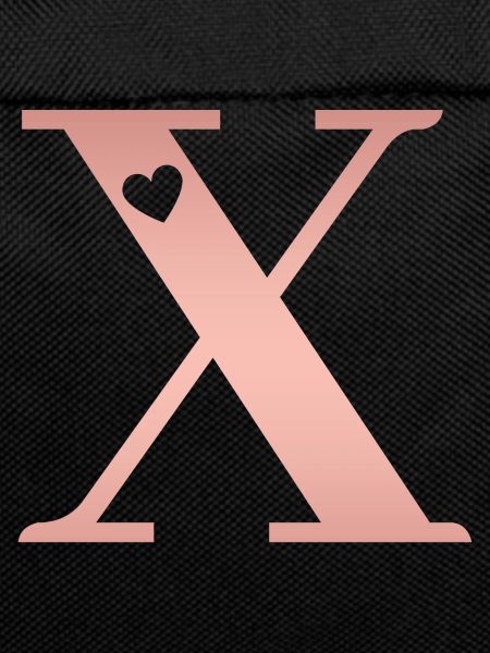 letter X rose gold