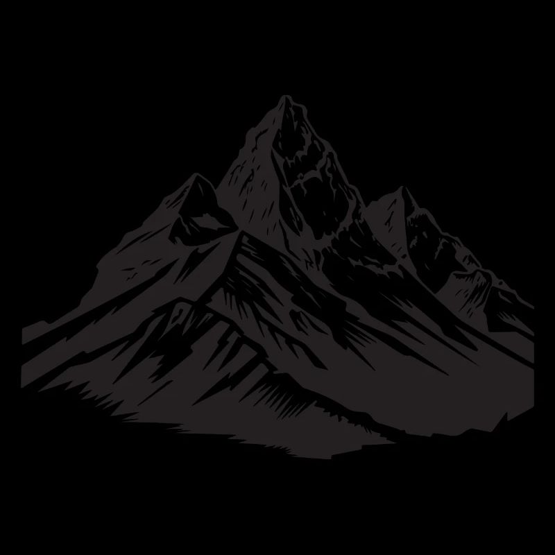 Mountains Symbol Silhouette
