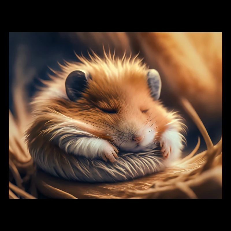 Cute animals doing hibernation – hamster
