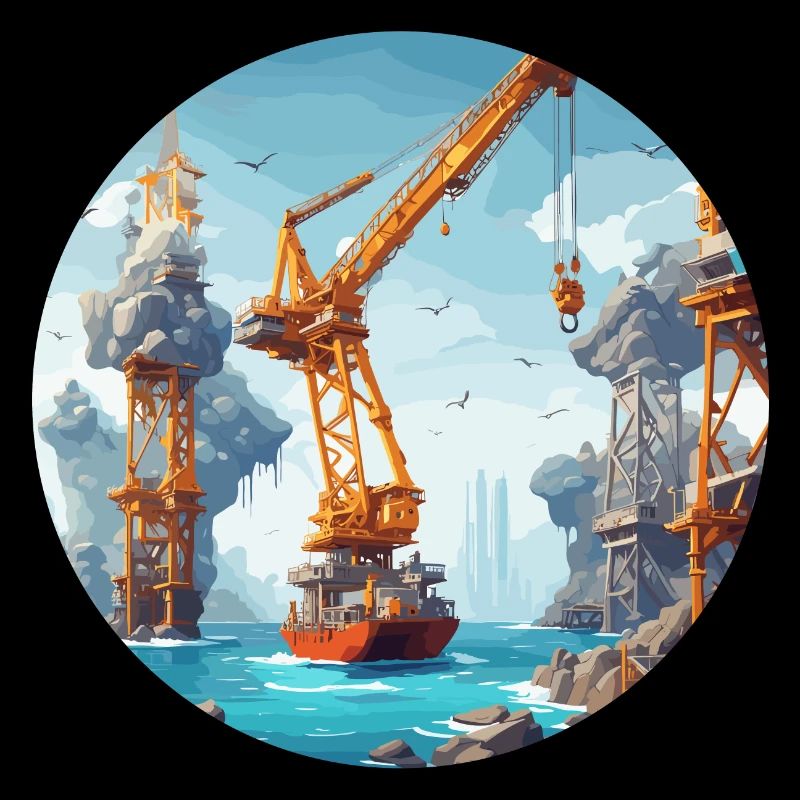 Crane / construction site / winch / crane system