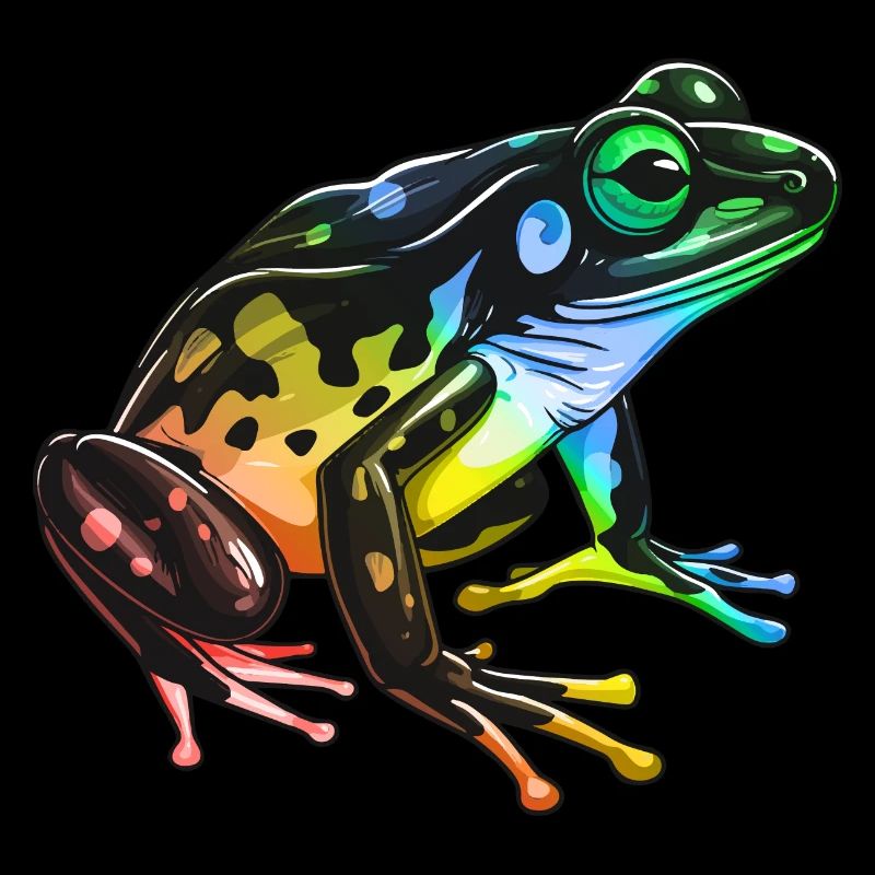 Frosch Kopf Bunt