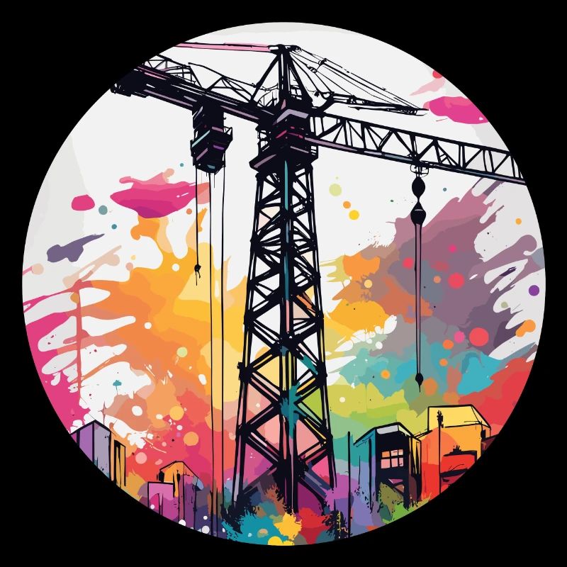 Crane / construction site / winch / crane system