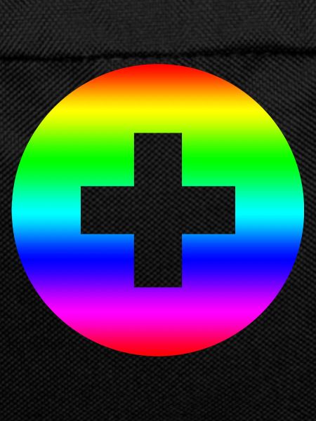Round rainbow plus cross