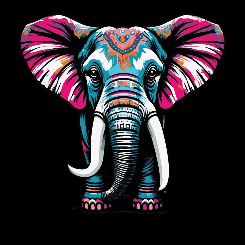 Farbenfroher Elefant