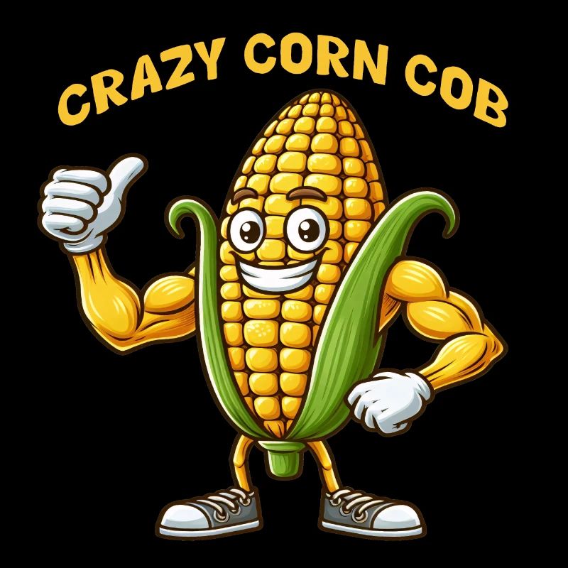 Crazy Veggies: Corn Cob Body Builder Thumbs Up