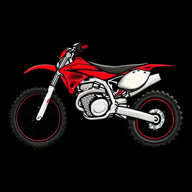 Red Motocross Motorcycle