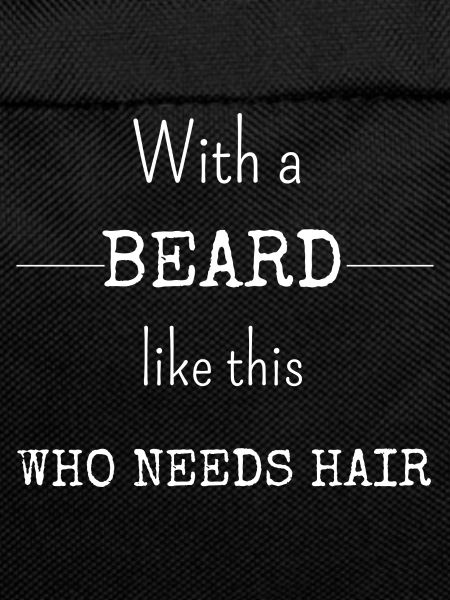 Beard, no hair