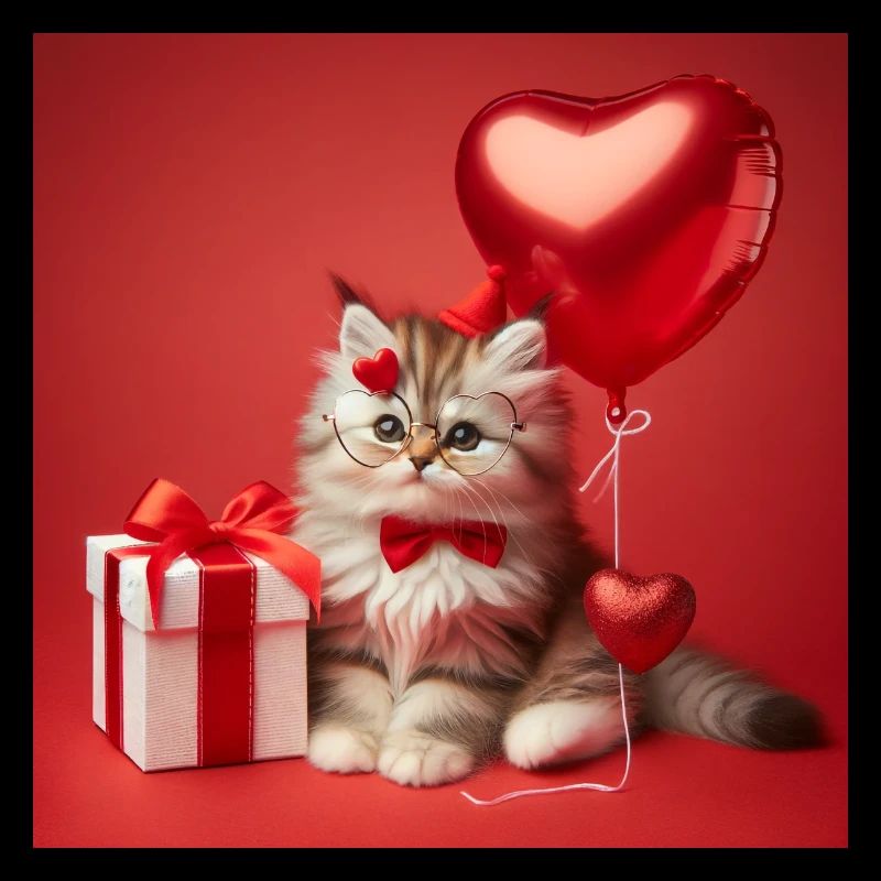A Cute Kitten - Valentine's Day