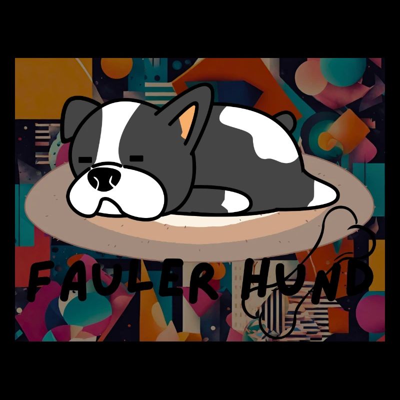 Lazy Dog Sleeping Logo