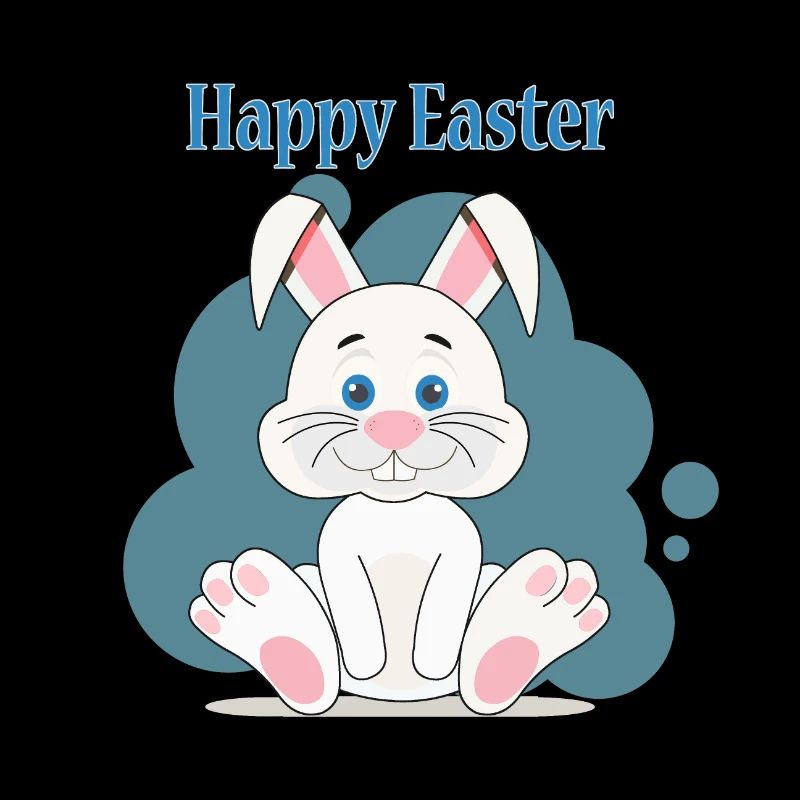 Joyeux lapin blanc de Pâques