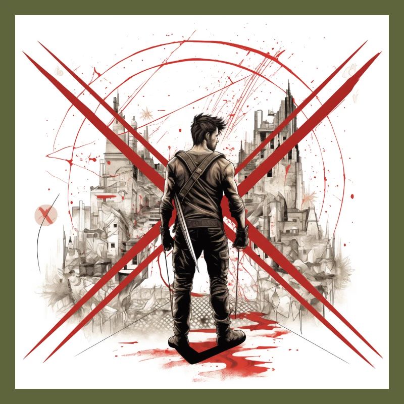 Comic Style "Red X"
