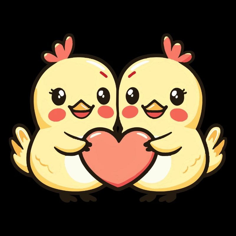 Chicken Comic Couple Love