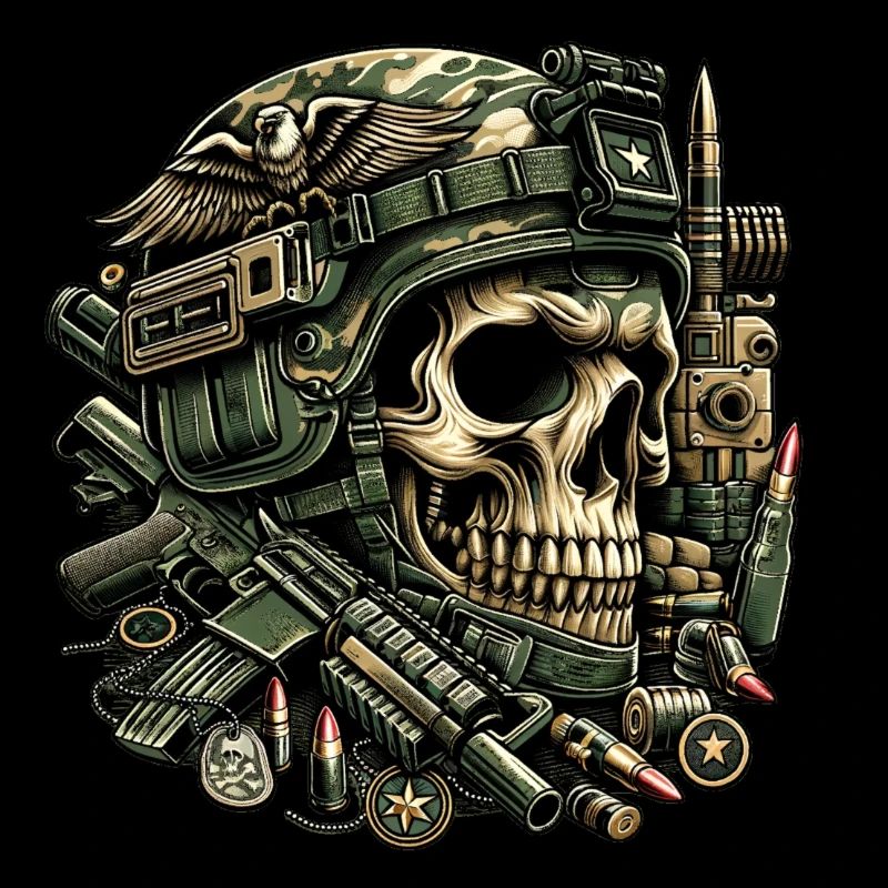 Eagle's Vigilance: Tactical Skull