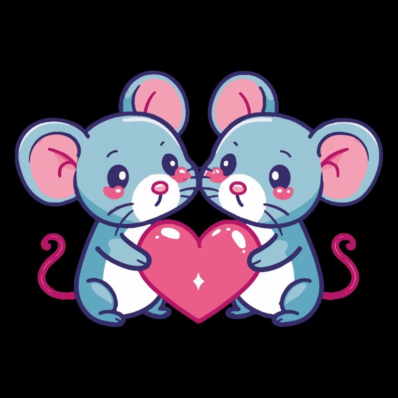 Maus Comic Paar Liebe