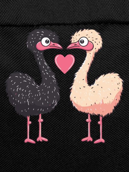 Ostrich Comic Couple Love