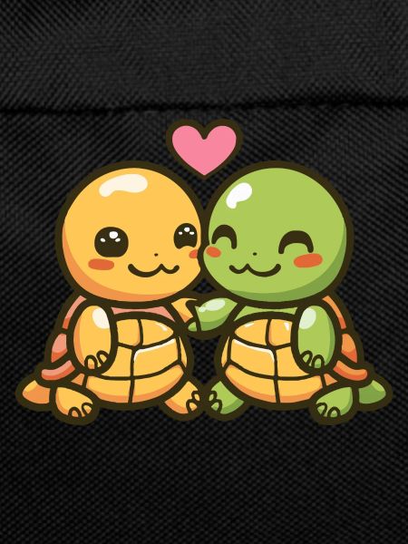 Turtle Comic Couple Love