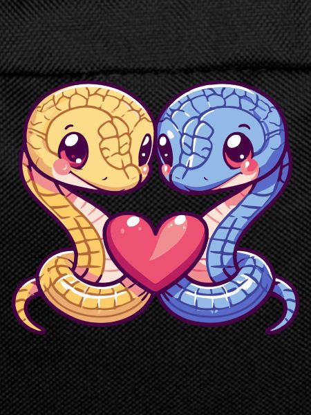 Snake Cobra Comic Couple Love